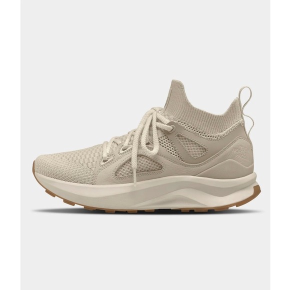 The North Face Hypnum Luxe Gardenia beige ivory knit Sneakers women's size 8 - Picture 1 of 11